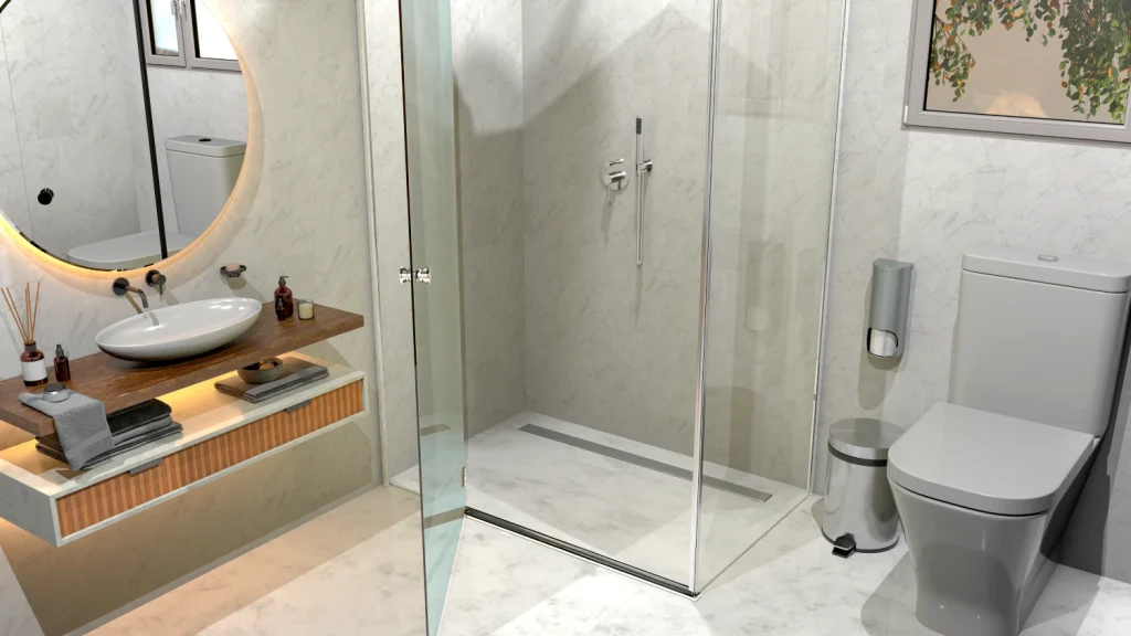 Ralo Linear Residencial Saída Seca ou Sifonada Tampa Inox Escovada