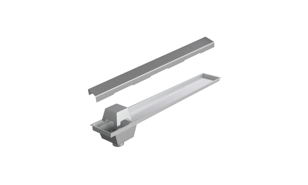 Ralo Linear Residencial Saída Seca ou Sifonada Tampa Inox Escovada